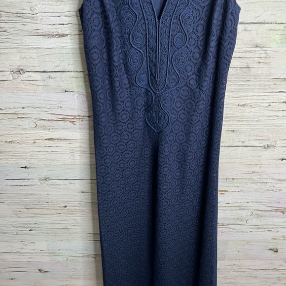 Lilly Pulitzer Westport Maxi Dress Navy Blue Size Xs - Picture 10 of 10